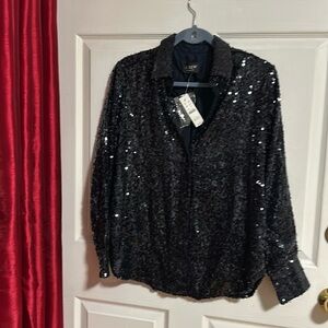 J crew blouse navy blue